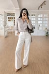 Çizgili Oversize Basic Gömlek 3504