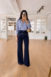 Çizgili Oversize Basic Gömlek 3504