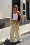 Çizgili Paça Detaylı Şalvar Pantolon 0149