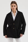 Düğmeli Basic Süet Blazer Ceket  6174
