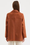Düğmeli Basic Süet Blazer Ceket  6174