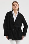 Düğmeli Basic Süet Blazer Ceket  6174