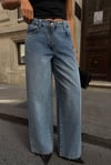Geniş Paça Taş Detaylı Jean 0150