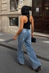 Geniş Paça Taş Detaylı Jean 0150
