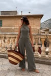 Mila Kontrast Dikişli Denim Tulum 1433