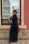 Mila Kontrast Dikişli Denim Tulum 1433