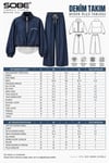 Nakış Detaylı Denim Takım  10376