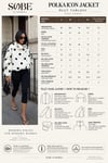 Puantiyeli Dik Yaka Oversize Kısa Ceket 6202