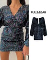 Sırt detay pul payet elbise -  MULTİ