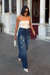 Taş İşlemeli Jean 0145