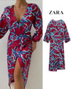 Yaka detay zincir desen  elbise - MULTİ