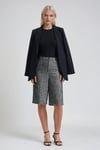 Yüksek Bel Tweed Bermuda Şort 0115