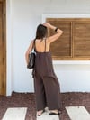 Zr Model Askı Detay Takım Görünüm Premium Tulum - Kahve