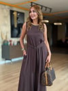 Zr Model Belmanda Kumaş Premium Tulum- Kahve