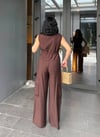 Zr Model Bluz ve Kargo Cepli Pantolon Premium Takım  - Kahve