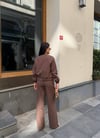 Zr Model Bomber Ceket Pantolon Premium İkili Takım - Kahve