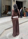 Zr Model Buzi Garnili Premium Üçlü Takım - Kahve