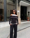 Zr Model Buzi Garnili Premium Üçlü Takım - Siyah
