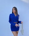 Zr model ceket etek ikili takım  - MAVİ