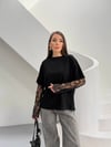 Zr Model Dantel Kol Premium Modal Bluz  - Siyah