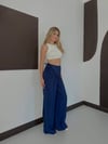 Zr Model Fularlı Taşlı Premium Pantolon - Lacivert
