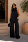 Zr Model Halter Yaka Oversize Premium Takım - Siyah