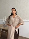 Zr Model Hırka Elbise Premium İkili Takım - Bej