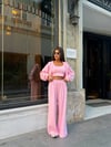 Zr Model Kapüşonlu Bluz Pantolon Premium Üçlü Takım - Pembe