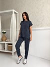 Zr Model Kendinden Desenli Premium Modal Takım - Füme