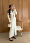 Zr Model Kot Garnili Premium Triko Elbise - Ekru