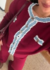 Zr Model Kot Garnili Premium Triko Takım - Bordo