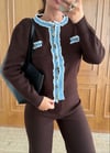 Zr Model Kot Garnili Premium Triko Takım - Kahve