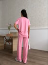 Zr Model Oversize Pantolon Bluz Premium Takım - Pembe