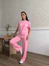 Zr Model Oversize Pantolon Bluz Premium Takım - Pembe