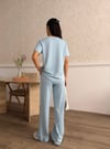 Zr Model Oversize Pantolon Bluz Premium Takım - Mavi