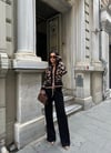 Zr model premium kalite leopar desen triko takım - SİYAH