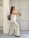 Zr Model Puantiyeli Halter Yaka Premium İkili Takım - Bej