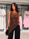 Zr Model Pul Payet Detay Premium Bluz  - Kahve