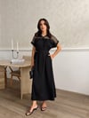 Zr Model Pullu Fileli Premium Gömlek Elbise  - Siyah