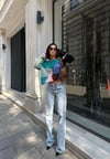 Zr model renkli ajurlu triko kazak - MULTİ