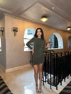 Zr model uzun kol büzgülü elbise - HAKİ