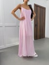Zr Model Yaka Büzgülü Salaş Premium Elbise - Pembe