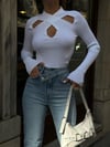 Zr model yaka detay bluz - BEYAZ