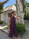Zr Model Yelek Bermuda Pantolon Premium Takım - Mürdüm