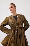 Bella Tafta Abaya - Oil Green