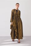Bella Tafta Abaya - Oil Green