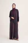 BEREN CUPRO ABAYA & SCARF-PURPLE MIX