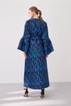 Brokar Abaya - Black Blue