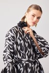 Brokar Abaya - Black Grey