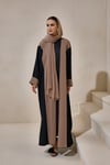 CASUAL ABAYA-BLACK BROWN